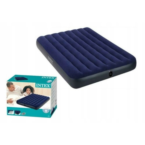 DMUCHANY MATERAC WELUROWY DWUOSOBOWY 191x137x22 CM INTEX DO SYPIALNI 68758