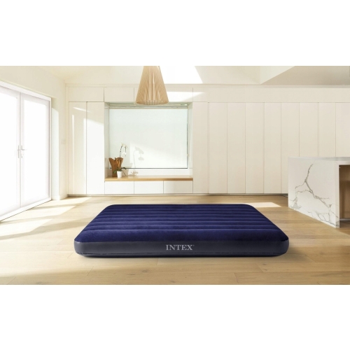 DMUCHANY MATERAC WELUROWY DWUOSOBOWY 191x137x22 CM INTEX DO SYPIALNI 68758
