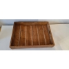 Taca z drewna tekowego do serwowania duża wysoka wygodna 39 x 29 x 5,5 cm