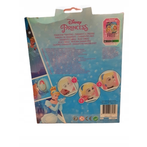 Mozaika wyszywanie Haft 3D DIAMENTAMI wzór PRINCESS KOPCIUSZEK Hobby