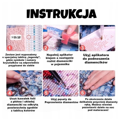 Mozaika wyszywanie Haft 3D DIAMENTAMI wzór PRINCESS KOPCIUSZEK Hobby