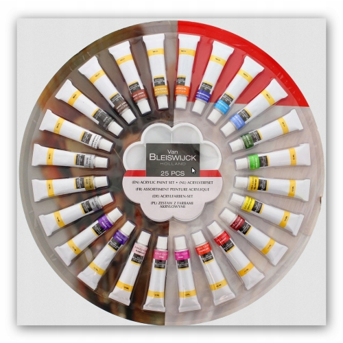 FARBY ACRYLOWE SUPER ZESTAW 24 szt x 12 ml PALETA