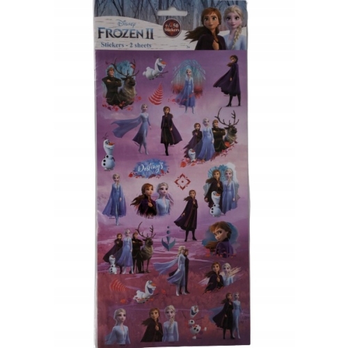 NAKLEJKI ARKUSZ x 2 FROZEN II OK 50 NAKLEJEK DLA DZIECI zabawa prezent 91