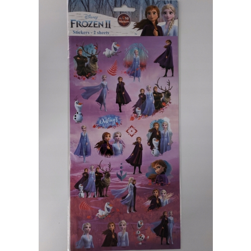 NAKLEJKI ARKUSZ x 2 FROZEN II OK 50 NAKLEJEK DLA DZIECI zabawa prezent 91