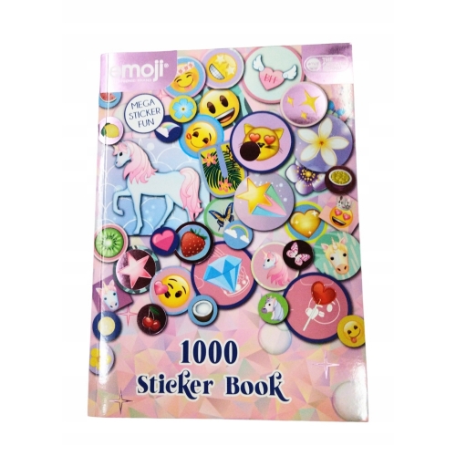 Naklejki EMOJI sticker w formie zeszytu A4 Aż 1000 naklejek! Durabo Prezent