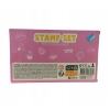 Zestaw stemple dla dzieci STAMP SET 26szt różo.