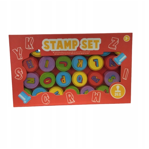 Zestaw stemple dla dzieci STAMP SET 26szt różo.