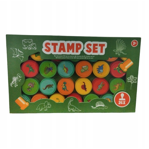 Zestaw stemple dla dzieci STAMP SET 26szt różo.