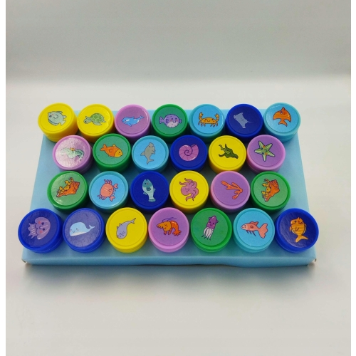 Zestaw stemple dla dzieci STAMP SET 26szt różo.