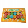 STEMPLE DLA DZIECI PIECZĄTKI STAMP SET OKRĄGŁE ZESTAW 26 SZTUK DO ZABAWY