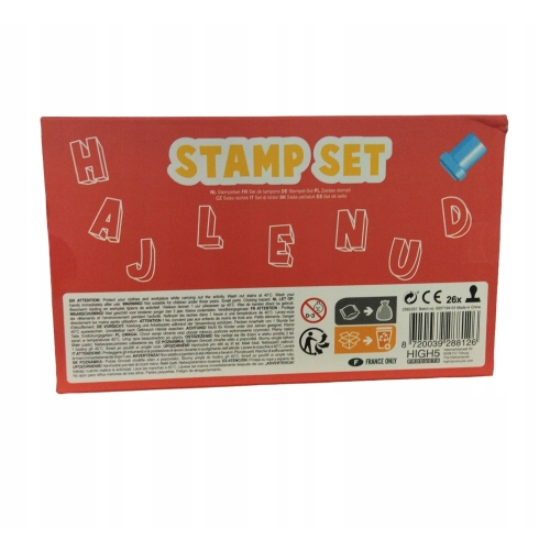STEMPLE DLA DZIECI PIECZĄTKI STAMP SET OKRĄGŁE ZESTAW 26 SZTUK DO ZABAWY