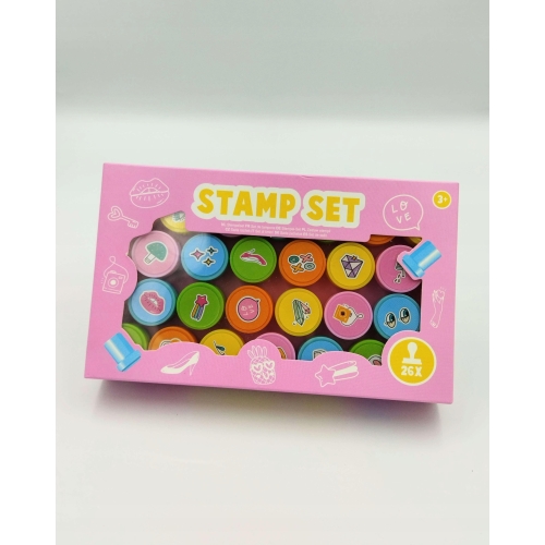 Zestaw stemple dla dzieci STAMP SET 26szt. pom.