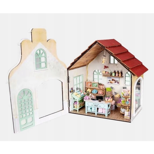 SKLEP Z MYDŁAMI MARGARET domek-miniaturka DIY Zrób to sam LED LIGHT 1szt
