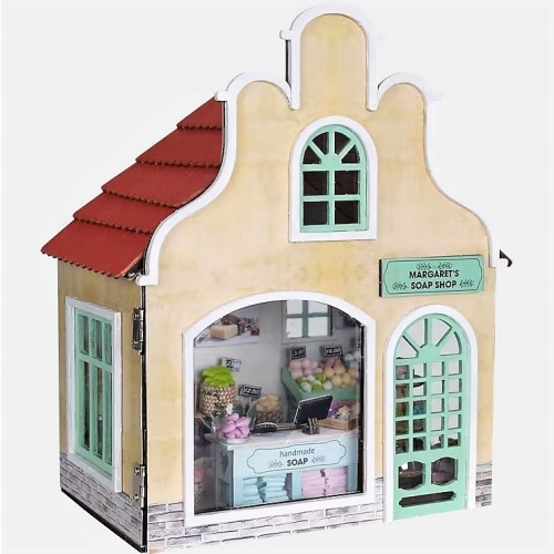 SKLEP Z MYDŁAMI MARGARET domek-miniaturka DIY Zrób to sam LED LIGHT 1szt