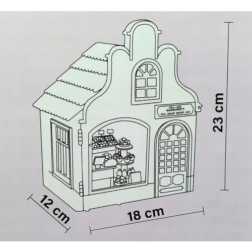 SKLEP Z MYDŁAMI MARGARET domek-miniaturka DIY Zrób to sam LED LIGHT 1szt