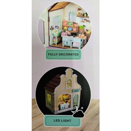 SKLEP Z MYDŁAMI MARGARET domek-miniaturka DIY Zrób to sam LED LIGHT 1szt
