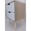 Biała Komoda ZD Trading modern Płyta MDF na nóżkach wym. 33cm x 26,5 x 50cm