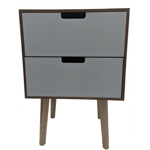 Biała Komoda ZD Trading modern Płyta MDF na nóżkach wym. 33cm x 26,5 x 50cm