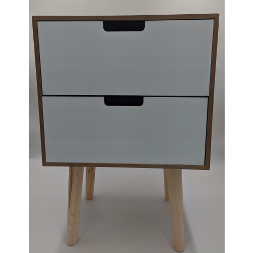 Biała Komoda ZD Trading modern Płyta MDF na nóżkach wym. 33cm x 26,5 x 50cm