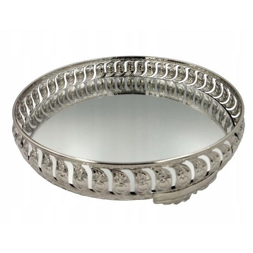 Patera glamour taca z lustrem exclusive dekoracja domu Home 27cm + nóżki