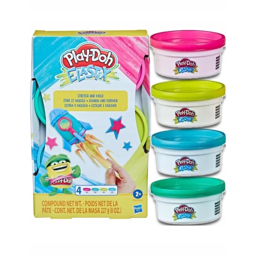 Play-Doh Elastix 4-Pak Zestaw Tuba Kubeczek E9864 MIX KOLORÓW DLA DZIECI