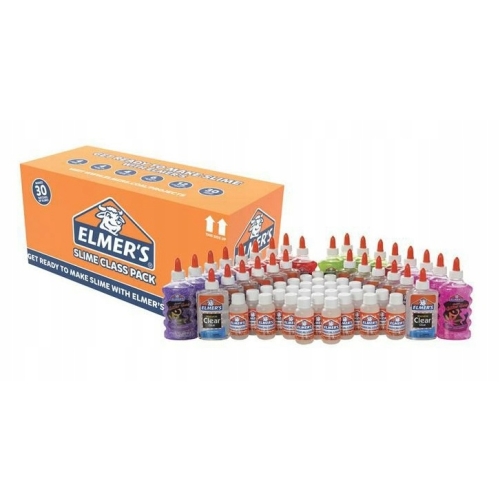 Ogromny zestaw ELMERS SLIME klej aktywator brokat XXL 60el