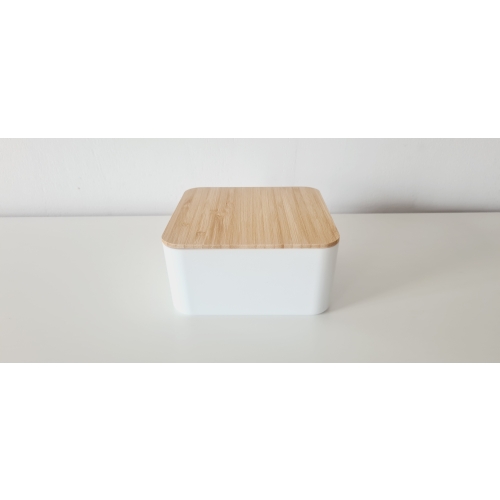 Bambusowy pojemnik do przechowywania kosmetyków i biżuterii z lusterkiem 26