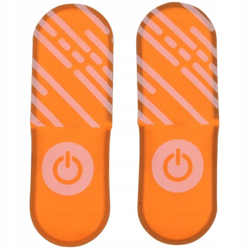 KLIPS MAGNETYCZNY LED ODBLASKOWY NA BUTY UBRANIE ROWEROWY POMARAŃCZOWY 2szt