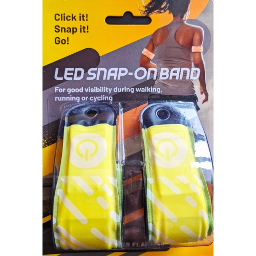 KLIPS MAGNETYCZNY LED ODBLASKOWY NA BUTY UBRANIE ROWEROWY POMARAŃCZOWY 2szt
