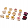 PIECZĄTKI STEMPLE DREWNIANE EMOJI 2 TUSZE ZESTAW AKCESORIA PLASTYCZNE DIY