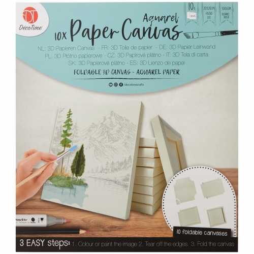 PŁÓTNO DO MALOWANIA Z PAPIERU AKWARELOWEGO SZKICE 10SZT 3D DRZEWO DécoTime