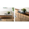 STOLIK KAWOWY OKRĄGŁY METALOWY SKŁADANY LOFT 47 CM