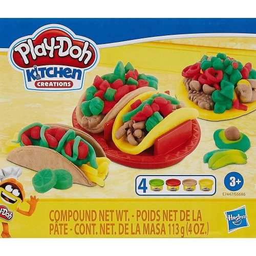 CIASTOLINA Play-Doh KUCHNIA TACO ZESTAW E7447 4 MIX TUBY DO SUPER ZABAWY
