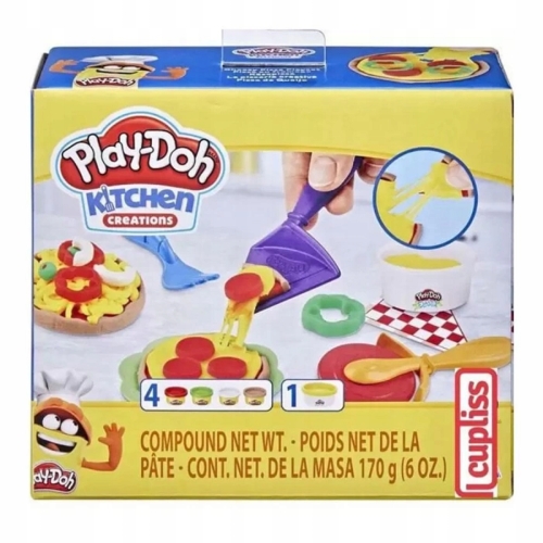 CIASTOLINA Play-Doh ZESTAW KUCHNIA PIZZA F1726 ZABAWKI + 5 TUBEK DO ZABAWY