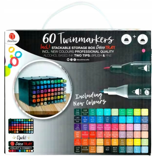 Twinmarkery ALKOHOLOWE podwójne MIX 30 szt 68-262