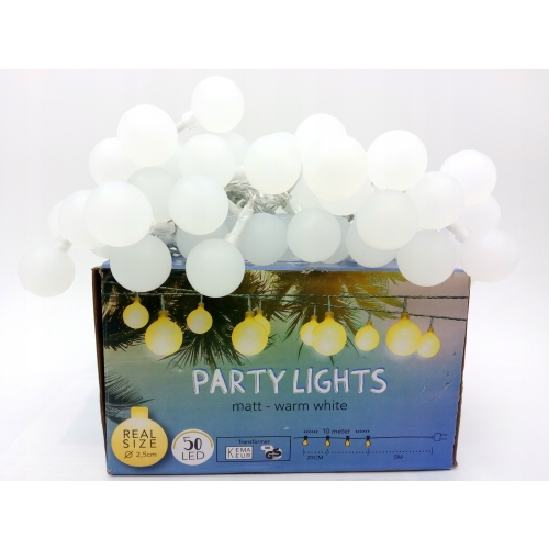 OGRODOWA GIRLANDA DUŻE LAMPKI LED 50 szt 15m SZNUR