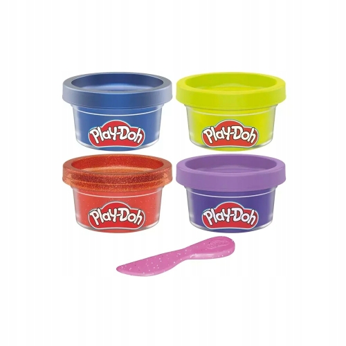 Ciastolina Play-Doh Mini Colour Pack 4 TUBY F7569 TUBKI MIX KOLORÓW + NOŻYK