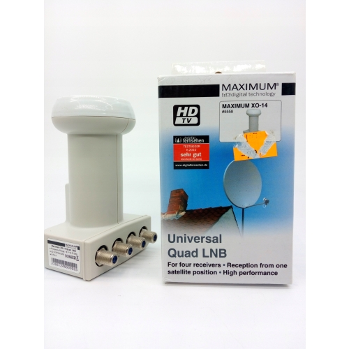 KONWERTER SATELITARNY Quad xo-14 MAXIMUM UNIVERSAL