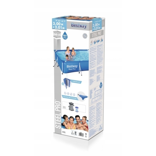 Basen stelażowy prostokątny Bestway PRO 300 x 201