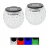 Lampa solarna szklana kula led ogrodowa 10 cm 614