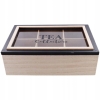 Drewniane Pudełko na Herbatę Herbaciarka Pojemnik Box Organizer TEA BLACK85