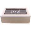 Drewniane Pudełko na Herbatę Herbaciarka Pojemnik Box Organizer TEA BLACK85