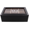 Drewniane Pudełko na Herbatę Herbaciarka Pojemnik Box Organizer TEA BLACK85