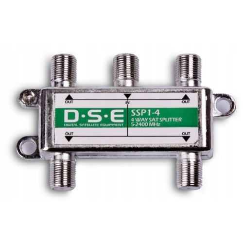 Splitter firma DSE Spliter anteny TVSAT 1/4 model SSP1-4 zakres 5-2400