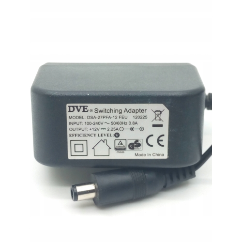ORYGINALNY ZASILACZ VECTRA model DVE DSA-27PFA-12 FEU UNIWERSALNY 12V 2,25A