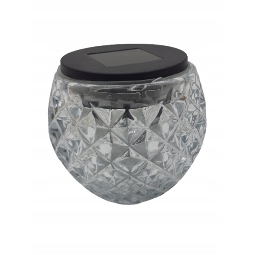 Lampa solarna szklana kula led ogrodowa 10 cm 591