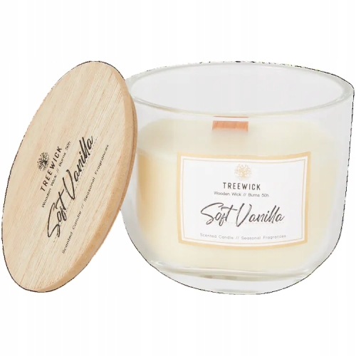 Świeca zapachowa sojowa SOFT VANILLA TreeWick 83