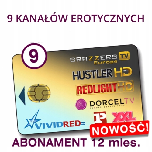 Karta ELITE HD 9+ Erotyka 9 kanałów na 12 miesięcy