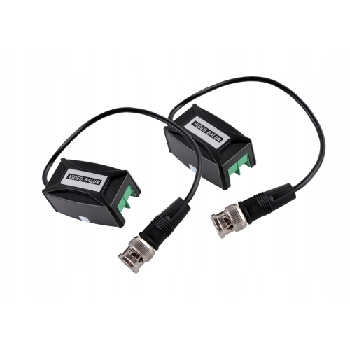 Transformator video wtyk BNC na kablu HD UTP BALUN