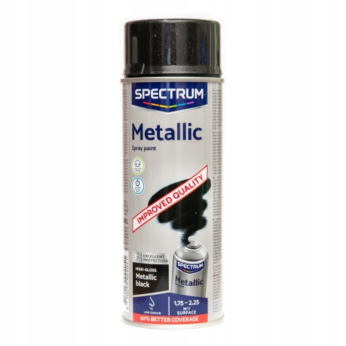 Farba akrylowa Spectrum CZARNA metaliczna 400 ml